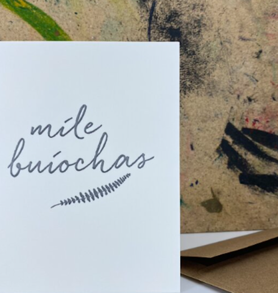 Míle Buíochas - Letterpress Card